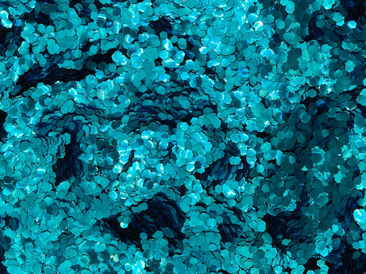 Chunky Blue: blauwe biologisch afbreekbare festival glitters - EcoGlitterWorld