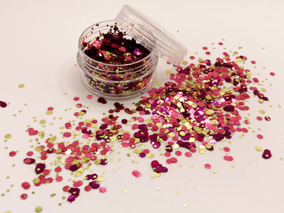 Glamour Mix: glittermix van biologisch afbreekbare festival glitters - EcoGlitterWorld