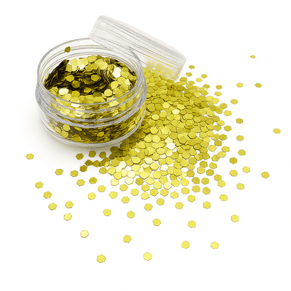 Chunky Gold: gouden biologisch afbreekbare festival glitters - EcoGlitterWorld