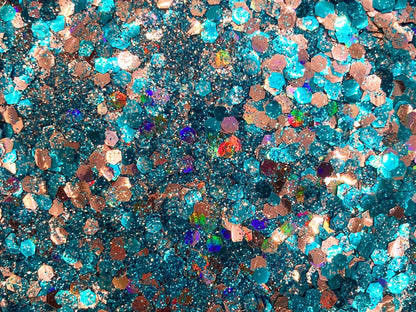 Ocean Mix: glittermix van biologisch afbreekbare festival glitters - EcoGlitterWorld
