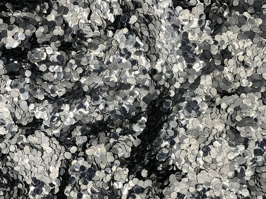 Chunky Silver: zilveren biologisch afbreekbare festival glitters - EcoGlitterWorld